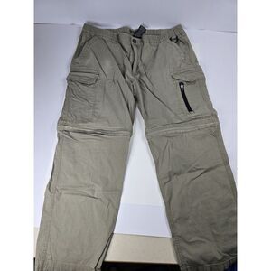 BC Clothing Convertible‎ Cargo Beige XXL x 30" Outdoor Hiking Mens Pants Relaxed